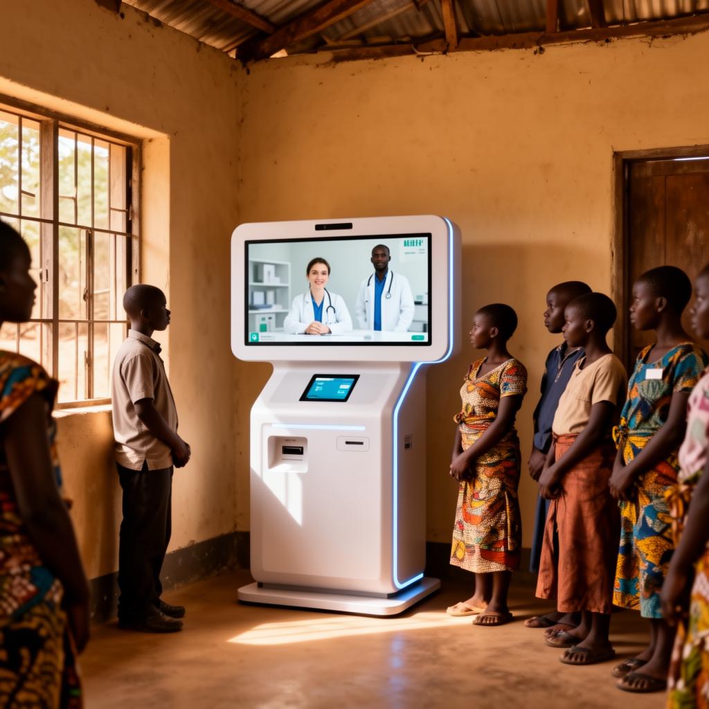 A digital health kiosk in a rural African community centre