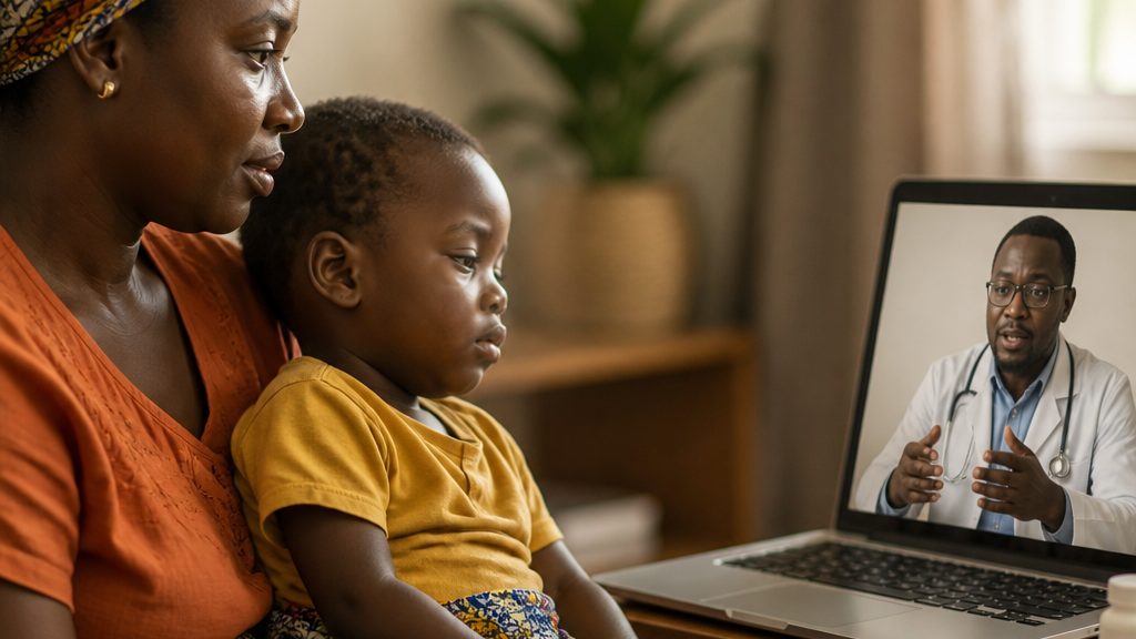 Parent caring for a young child at home