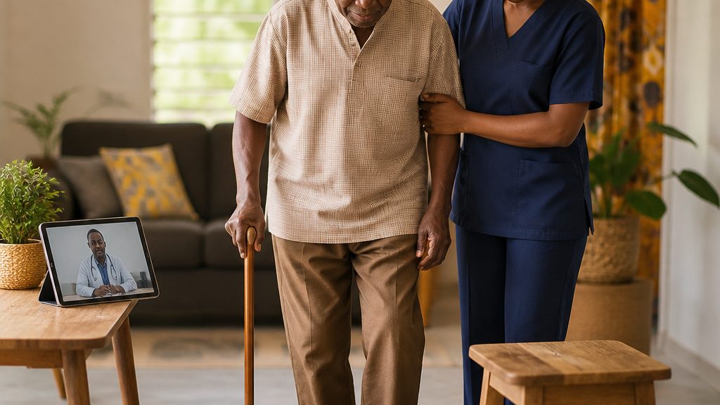Editorial photo representing safe ageing at home