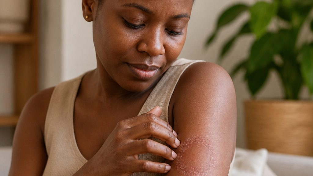 Editorial close-up representing skin infection care