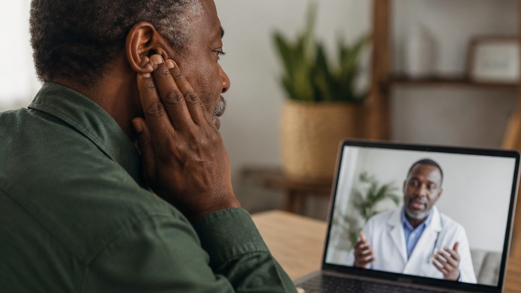 Editorial photo representing hearing health