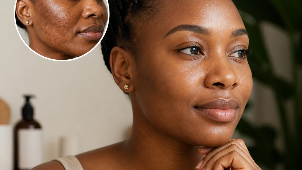 Editorial photo representing pigmentation care for African skin
