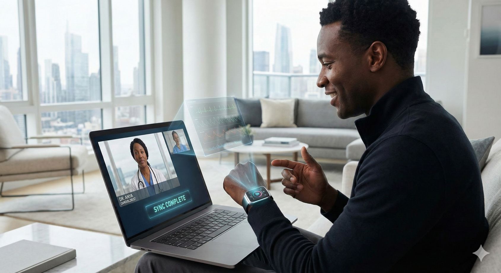 Wearable health devices tracking vitals at home in an African household
