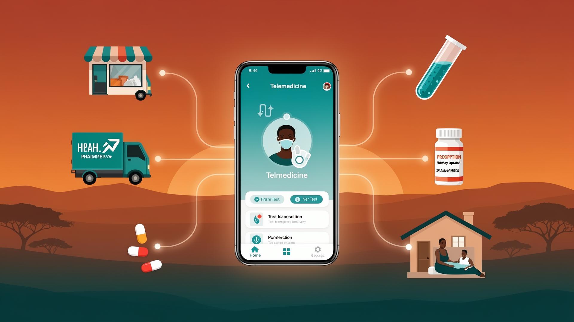 An integrated virtual care system connecting video consultation, pharmacy delivery, and lab results
